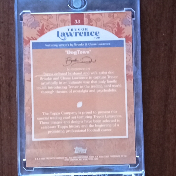 Trevor Lawrence rare RC art card from Topps - Picture 2 of 2